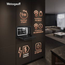 Микроволновая печь Weissgauff HMT-256 TSB Matt Edition - фото2
