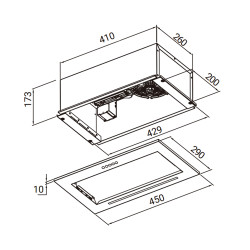 Вытяжка Weissgauff BOX 450 PB BL - фото2