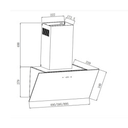Вытяжка Weissgauff Yota 500 Touch White Glass - фото2