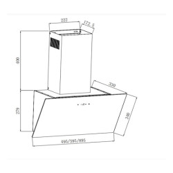 Вытяжка Weissgauff Yota 500 Touch Black Glass - фото2