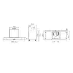 Кухонная вытяжка Elica HIDDEN ADV PLUS @ BLGL/A/52 - фото2